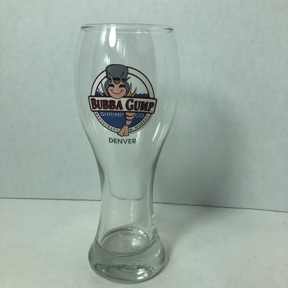 Bubba Gump Shrimp Co Beer Pilsner Glass 20 oz 9" Tall Denver‎ Restaurant Souv B2